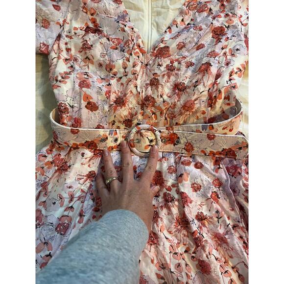 Lakeyo Anselma belted puff sleeve fit and flare mini Dress xs nwt - Picture 9 of 12